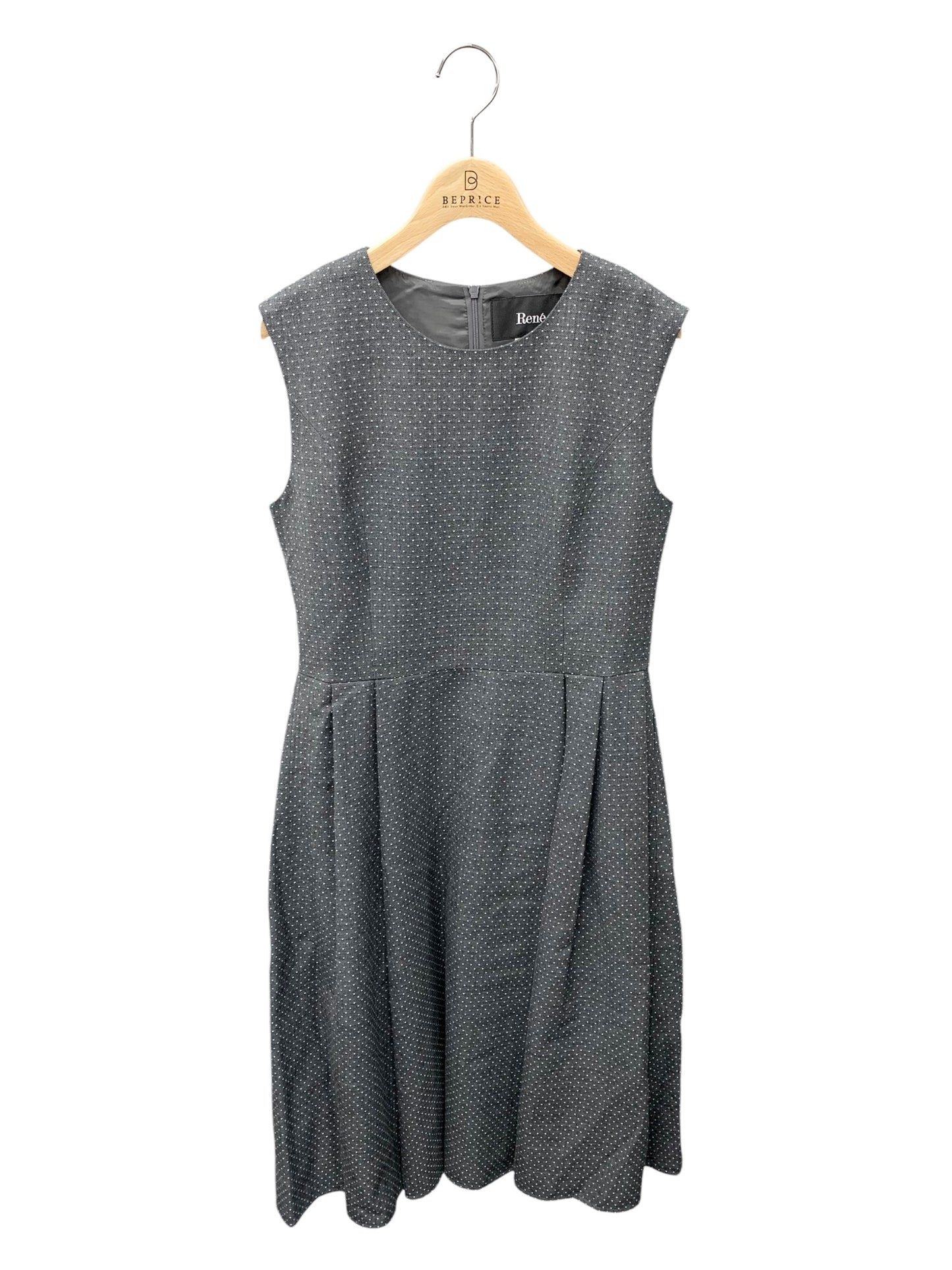 ルネ 5446030 ワンピース 38 グレー ドット ウール IT0AVDURBYN8 【SALE】