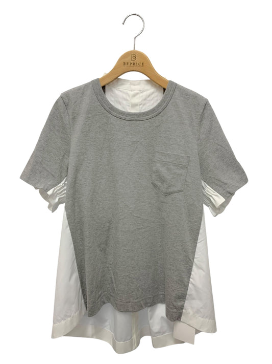 サカイ Cotton Poplin x Cotton Jersey T-Shirt SCW-237 2 グレー ’25 IT2RJ74ZH1BE 【SALE】