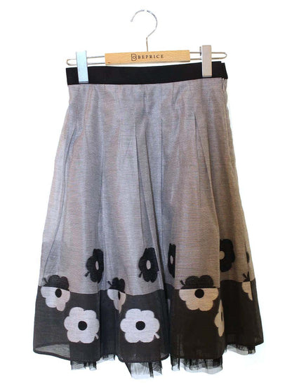 エムズグレイシー Jacquard Flower Skirt 917331 スカート 36 グレー ITVV0SPGBOG0