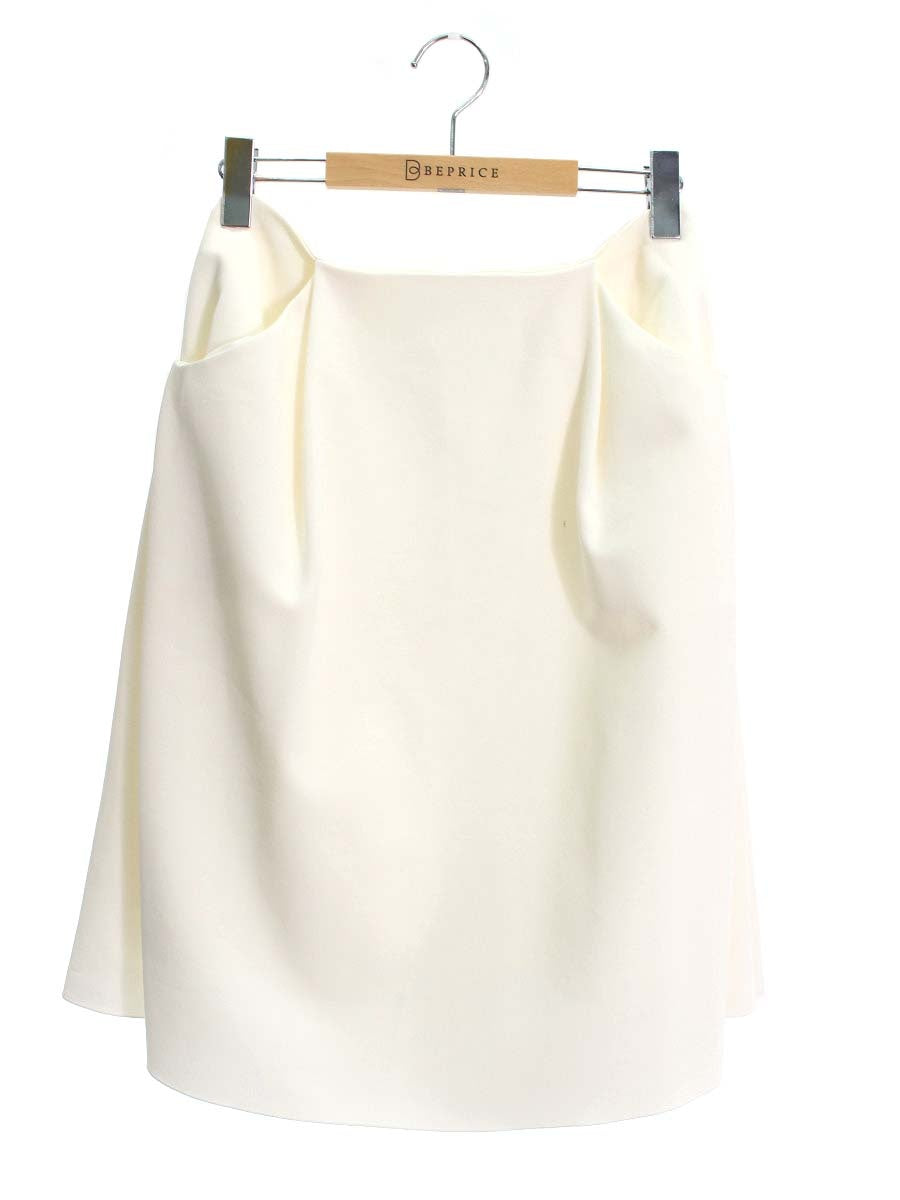 フォクシーニューヨーク イリプスフレアー 36424 スカート 40 ホワイト IT3JEI3CLWUM