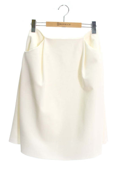 フォクシーニューヨーク イリプスフレアー 36424 スカート 40 ホワイト IT3JEI3CLWUM