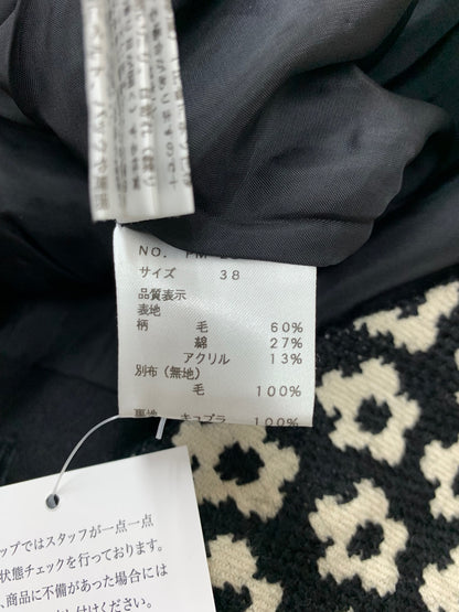 エムズグレイシー 224530 コート 38 ブラック フラワーモチーフ ITBZKH8UTNBC 【SALE】