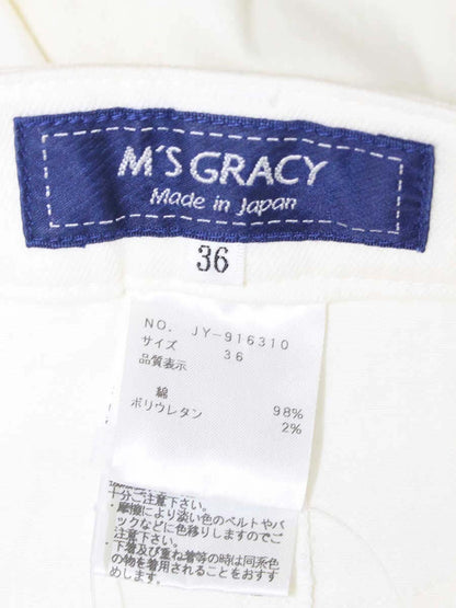 エムズグレイシー White Denim Pants 916310 デニムパンツ 36 ホワイト IT2UV2SCH68Q