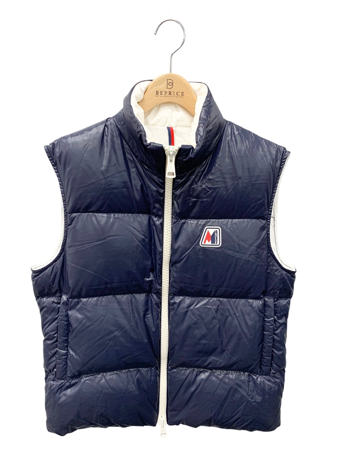 モンクレール MONGINEVRO GILET VEST F20911A51000 68950 ダウンベスト 3 ネイビー ワッペン IT2GUGFW1BTG