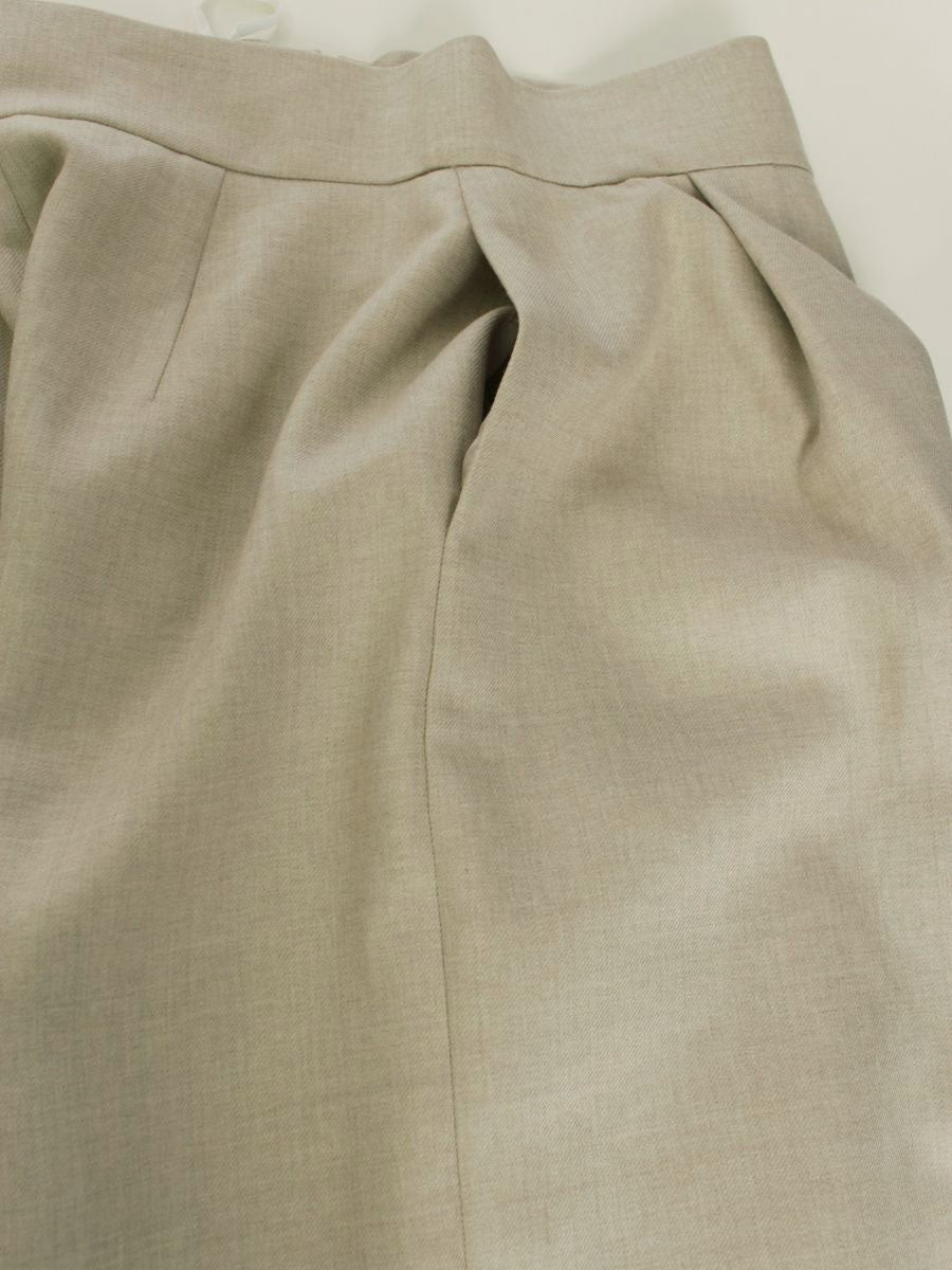 フォクシーブティック 39913 パンツ 38 ベージュ ワイド ウール ITT43A1GJHSQ