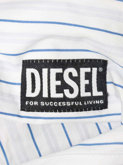 ディーセル A08847 シャツ 46 ブルー コットンストライプシャツ IT6SVDB1UWUG