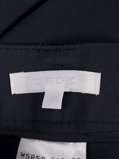 トゥービーシック W5R50-710-29 クロップドパンツ 38 ネイビー リボン IT8V7LU6W62S