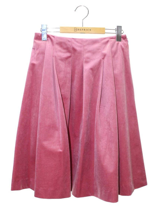 エムズグレイシー 917558 スカート 40 ピンク コーデュロイ タック ITMRZZK2C8MO