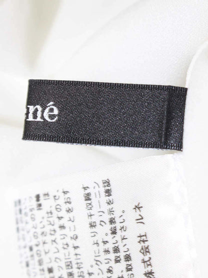 ルネ 5331140 ブラウス 34 ホワイト バイカラー リボン ITRQ2AM93I0E