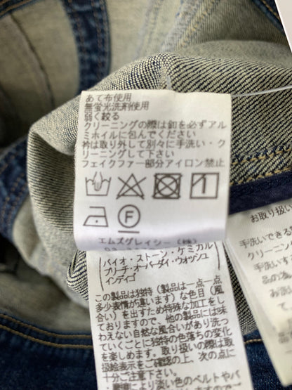 エムズグレイシー 914517 デニムジャケット 38 ネイビー パールボタン IT4OCWFAL5JI
