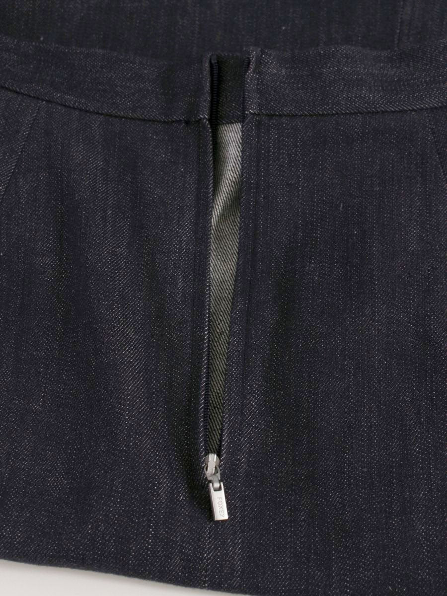 フォクシーニューヨーク スカート INDIGO 37031 38 ネイビー ITYCRLM0X6AH