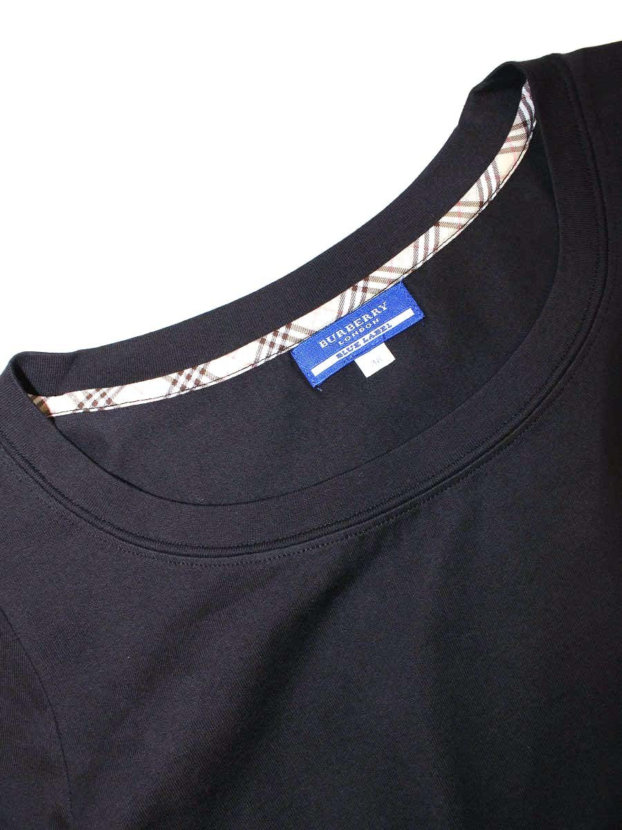 バーバリーブルーレーベル FA593-262-09 Tシャツ 38 ブラック ロゴ ITR3A1QY6OE6