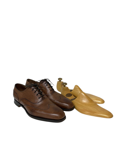 エドワードグリーン BEAULIEU ビューロー ビジネスシューズ 5 1/2 ブラウン 革 ウイングチップ IT1MHF981RUK