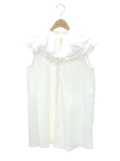 マーロンエノンフィ ブラウス F ホワイト フリル IT2KZB52UHYA