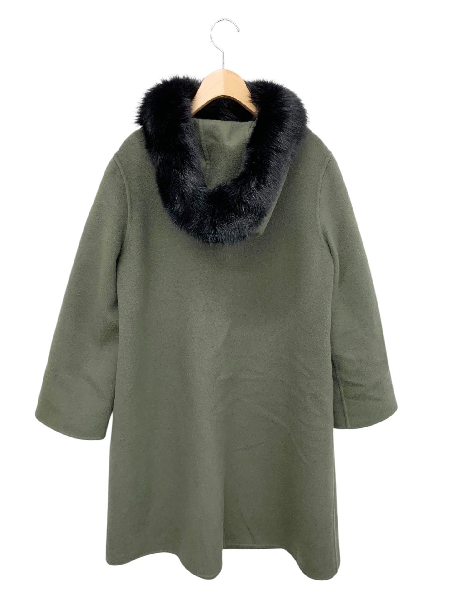 フォクシーブティック Coat Ezra 43707 コート 40 カーキグリーン フォックス カシミヤ ITFQ7V8EF6HS