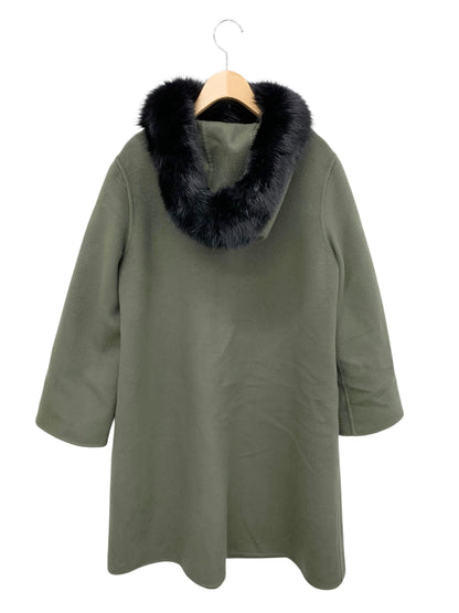 フォクシーブティック Coat Ezra 43707 コート 40 カーキグリーン フォックス カシミヤ ITFQ7V8EF6HS