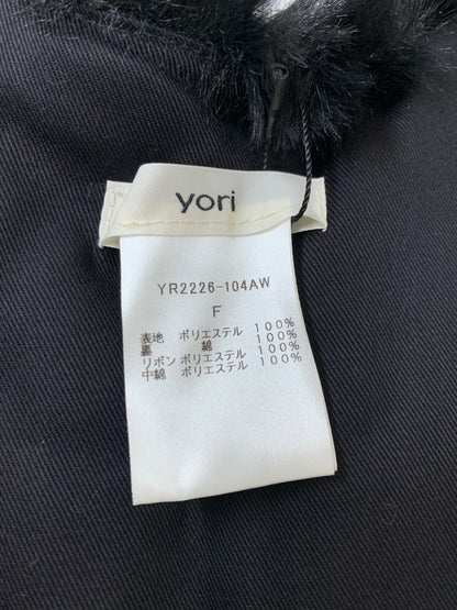 ヨリ YR2226-104AW ティペット ブラック もふもふリボン フェイクファー ITKPT3WWUVJG