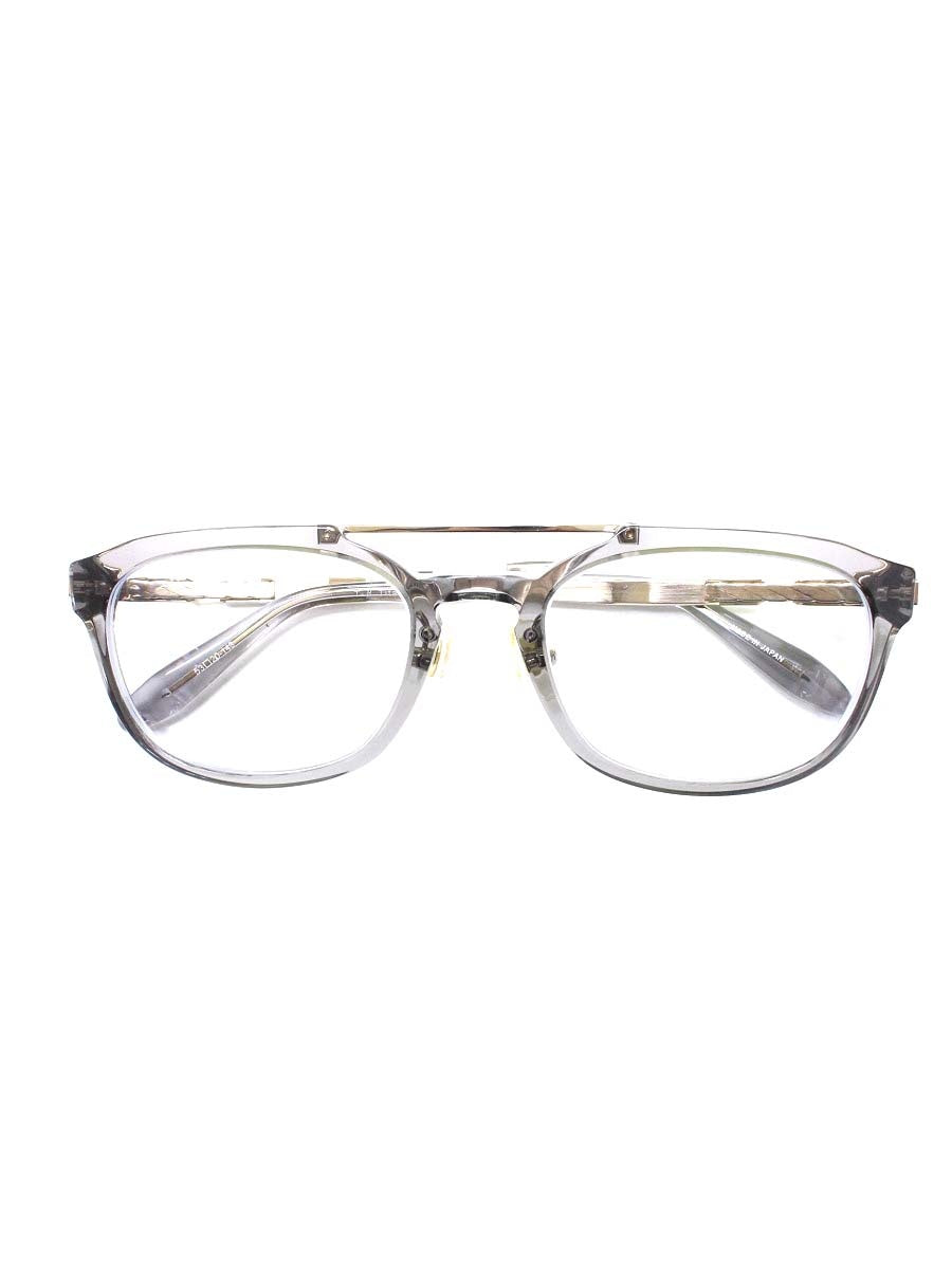 アリエストロ AR-6003 メガネ クリアグレー/グリーン チタン ウェリントン 鯖江 幾何柄 ITPJUM7MME2S