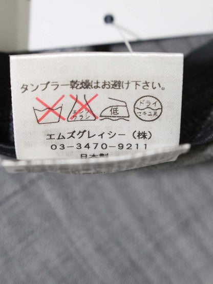 エムズグレイシー 024339 ジャケット 40 ブラック デニム フリル IT0ZNQFV6Y0S