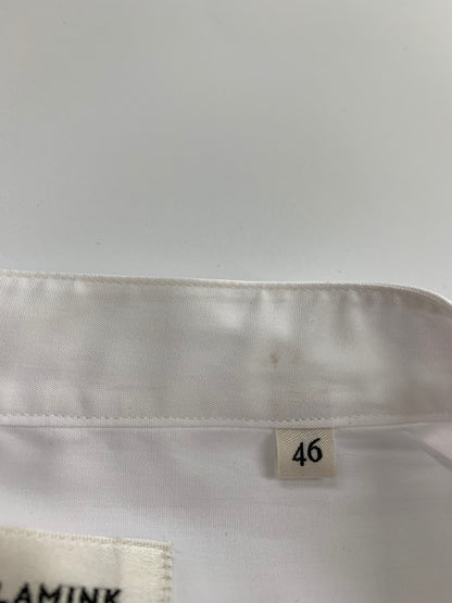 ブラミンク 7911-299-0020 バンドカラーシャツ 46 ホワイト コットン IT81SMSBDOXW