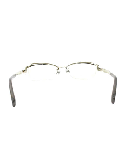 フォーナインズ S-110T メガネ 眼鏡 シルバー/グレー メタルフレーム ハーフリム スクエア ITOT5JDZI39C