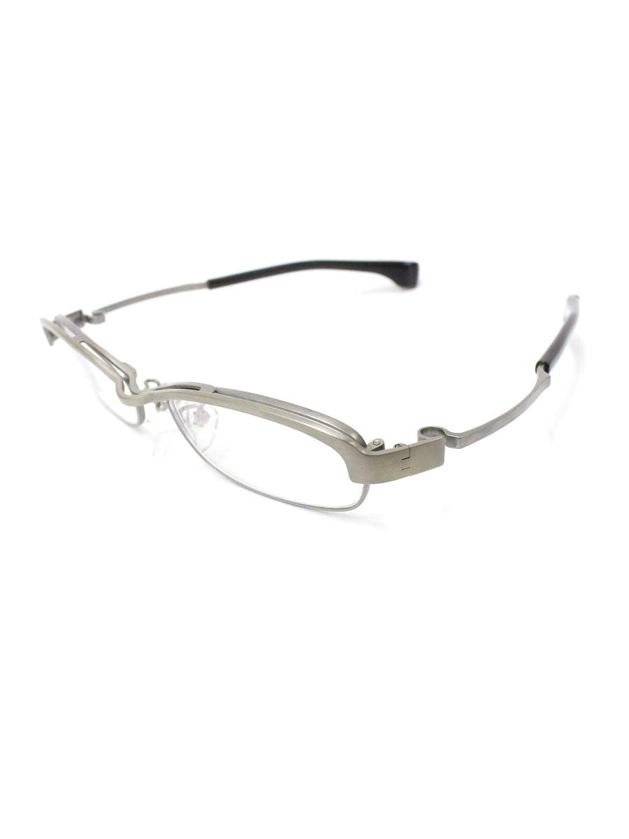 フォーナインズ S121-T 眼鏡 シルバー/ブラック オーバル ITZE89JJP5DW