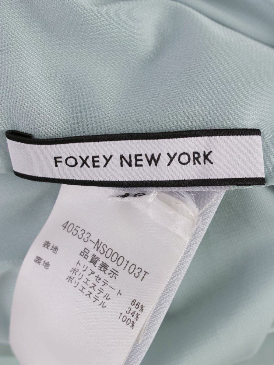 フォクシーニューヨーク 2way モッズドレス 40533 ワンピース 40 ブルー IT5CPR67J724