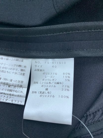 エムズグレイシー 411510 ワンピース 40 ブラック フロントジップ フリル ITQPP0RZRUUG