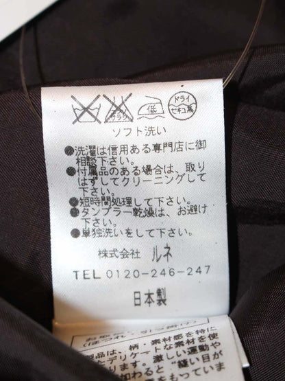 ルネ 6546540 ワンピース 36 ブラウン ツイード フロントジップ ITL3HOGOJW54