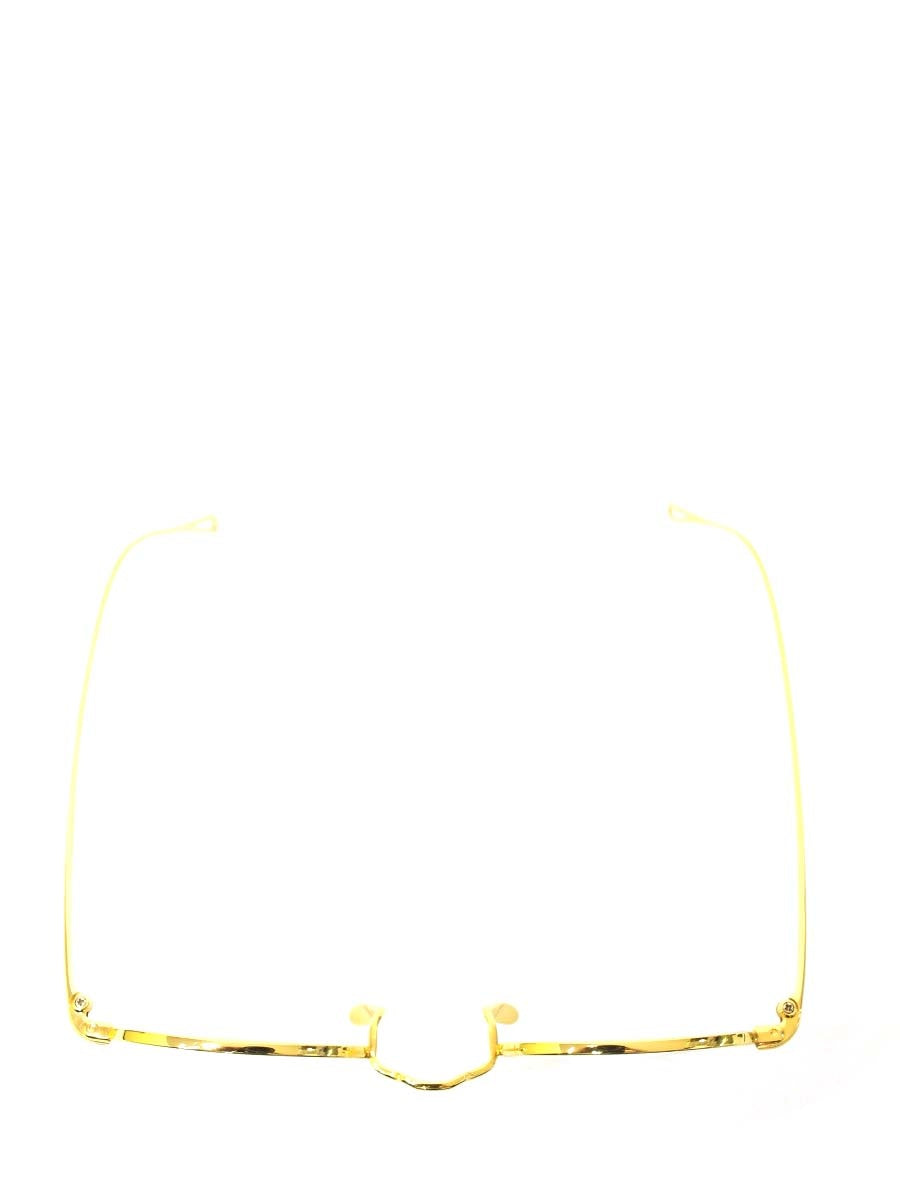 ayame（アヤメ） MANRAY メガネ ゴールド チタンフレーム フルリム ボストンシェイプ IT6XAP5EIBOK