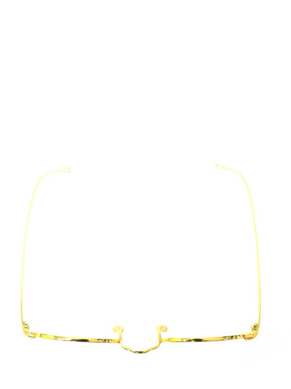 ayame（アヤメ） MANRAY メガネ ゴールド チタンフレーム フルリム ボストンシェイプ IT6XAP5EIBOK