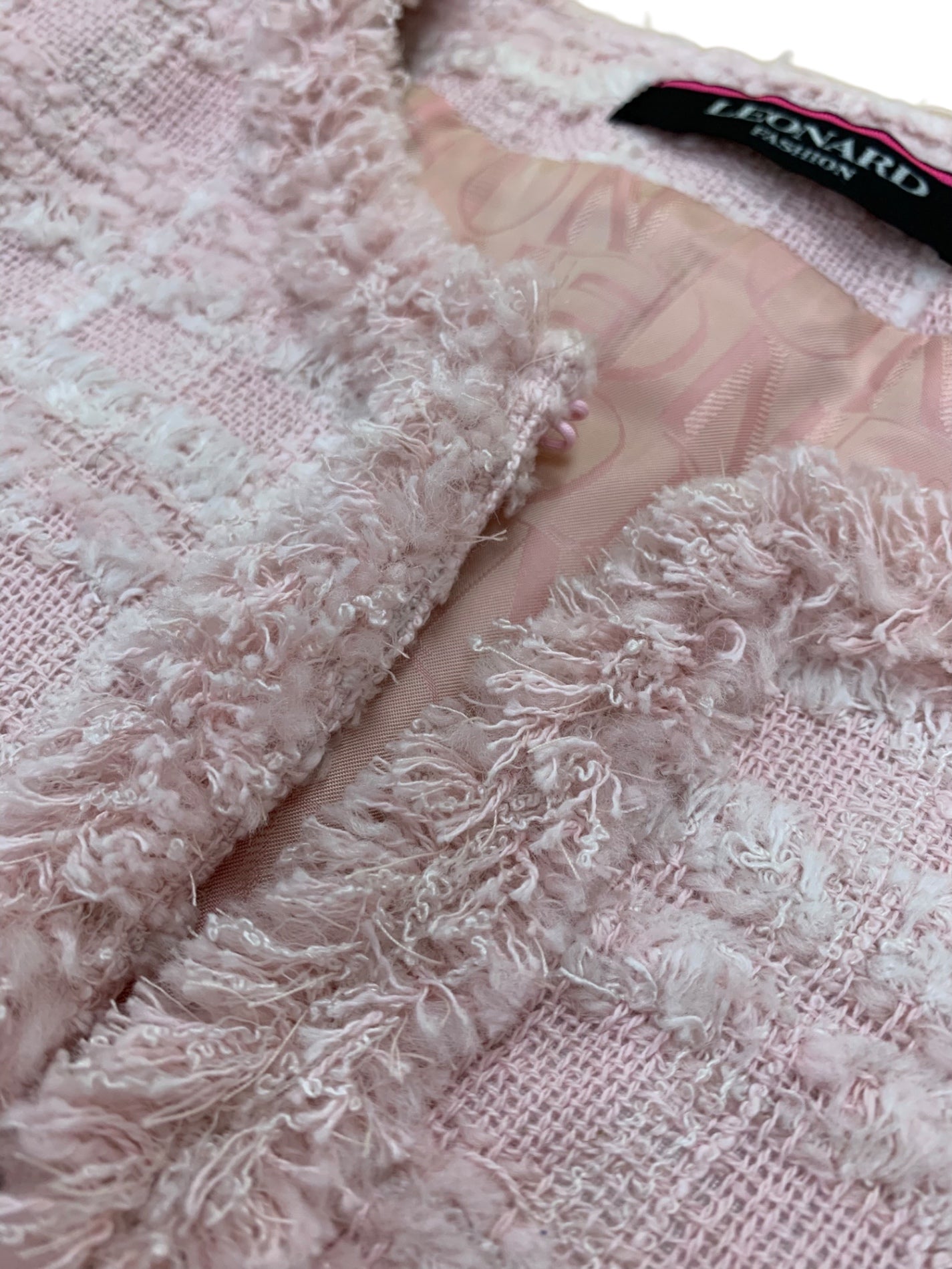 レオナールファッション 0321952 ノーカラージャケット 38 ピンク ツイード ITPH19JGX9GA 【SALE】