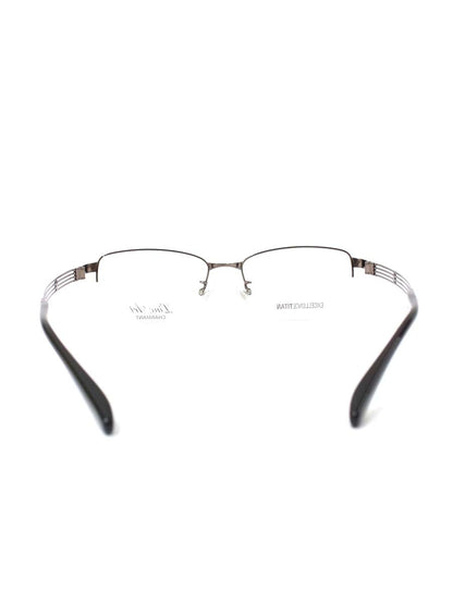 ラインアートシャルマン XL1846 眼鏡 メガネ ガンメタル ブラウン メタルフレーム ハーフリム スクエア IT8L74PE0U8S 【SALE】