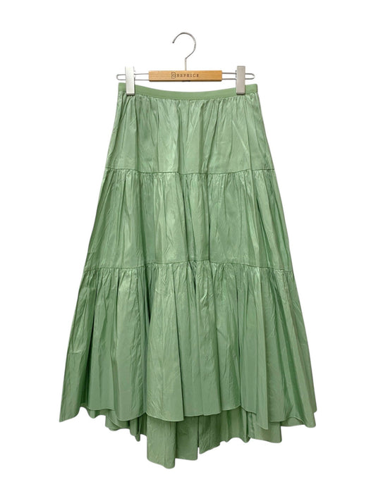 フォクシー 43712 Skirt Paefait ティアード ロングスカート 38 ライトグリーン IT3CMM0ADDY8