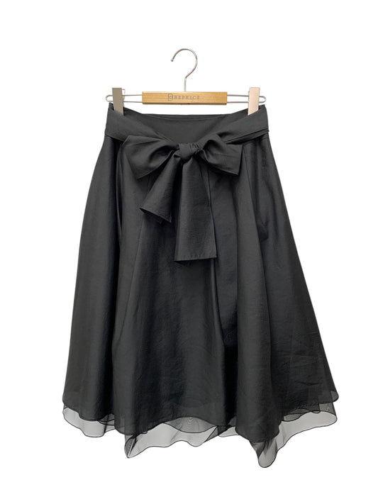 エムズグレイシー 017502 スカート 36 ブラック フラワーボタン デザイン フレア IT3DRAFMB8MI