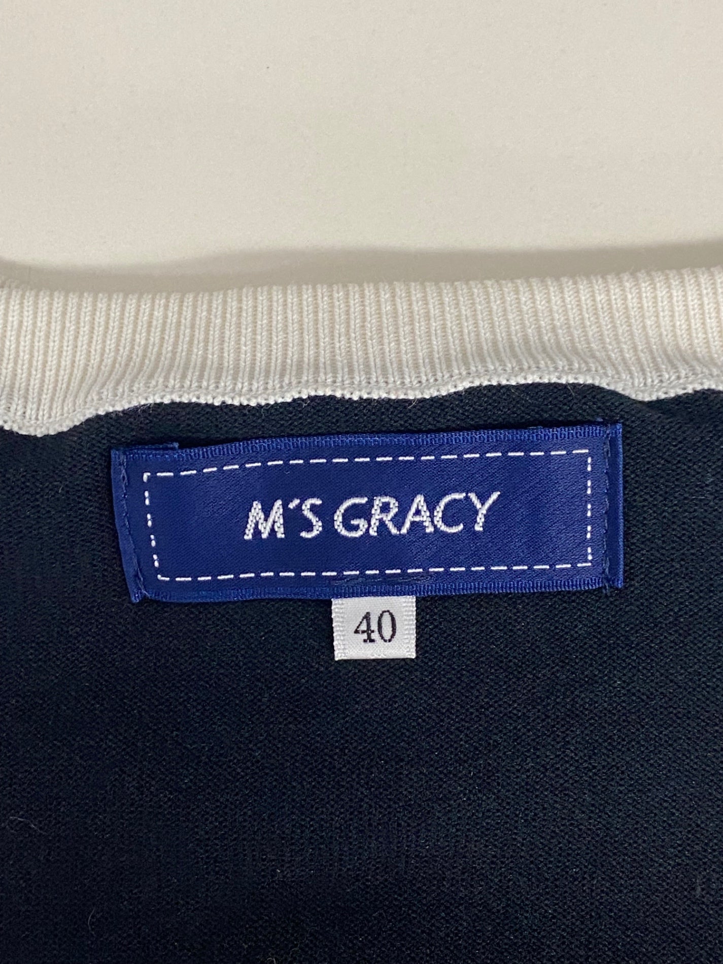エムズグレイシー Logo Cardigan 918303 カーディガン 40 ブラック IT8T3UETYABS