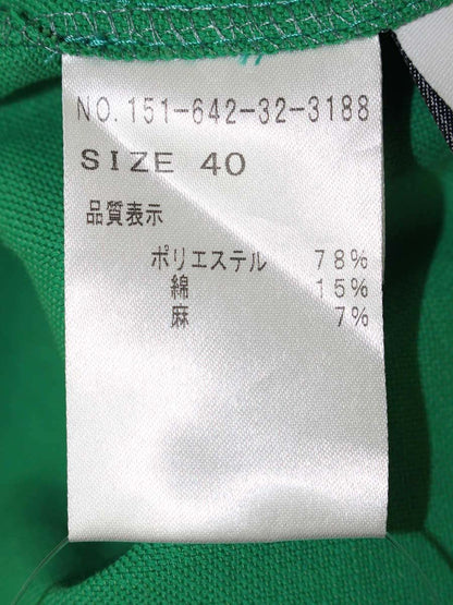 オフスタイル スリムテーパードパンツ 151-642-32-3188 スラックス 40 グリーン リネン ITZHQD7L7A5C 【SALE】