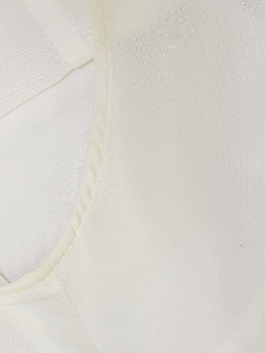 フォクシーブティック 39712 ブラウス 40 ホワイト バイカラー ボウタイ IT67ZRYKKAWO