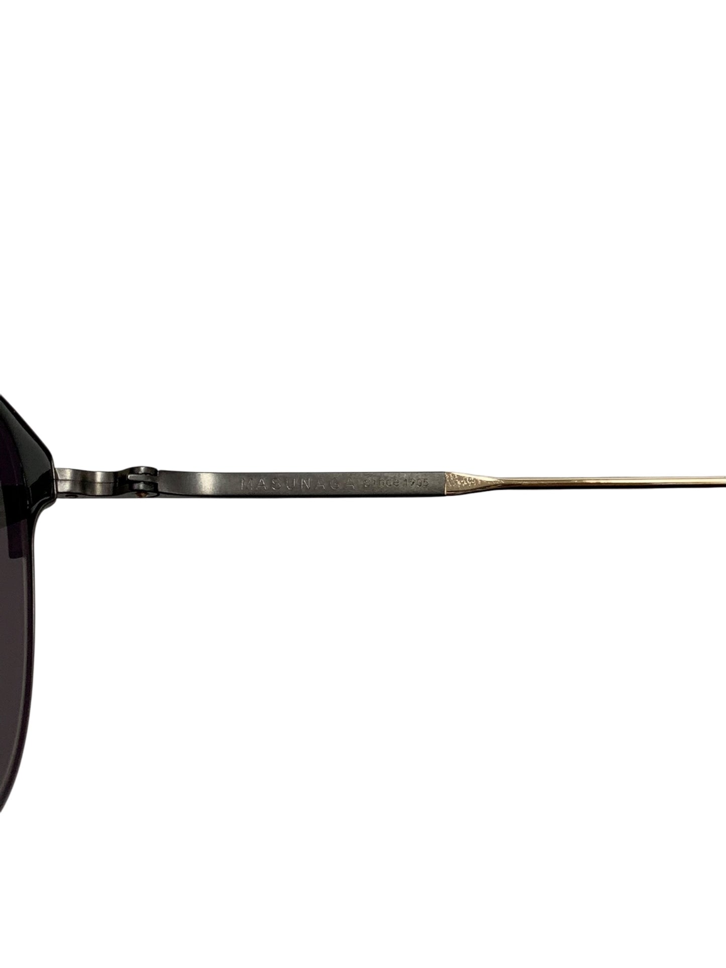 増永眼鏡 LAUREN メガネ ブラック コンビフレーム ハーフリム ボストン IT1KXK0NQVES