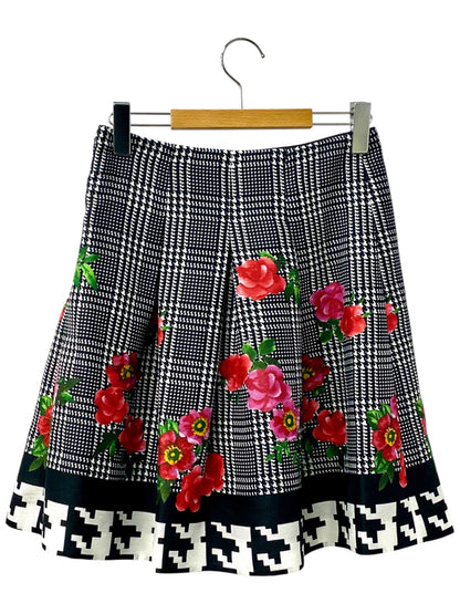 エムズグレイシー 817359 スカート 40 ブラック 千鳥 花柄 ITY8ON2R8FD3