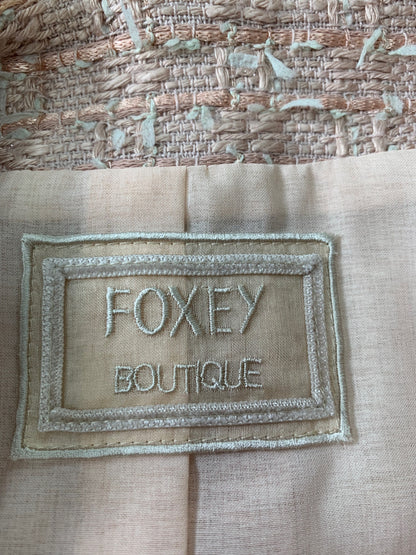 フォクシーブティック JACKET FIORE 43285 ノーカラージャケット 40 ピンク ツイード ITQVYN6OSQ4M