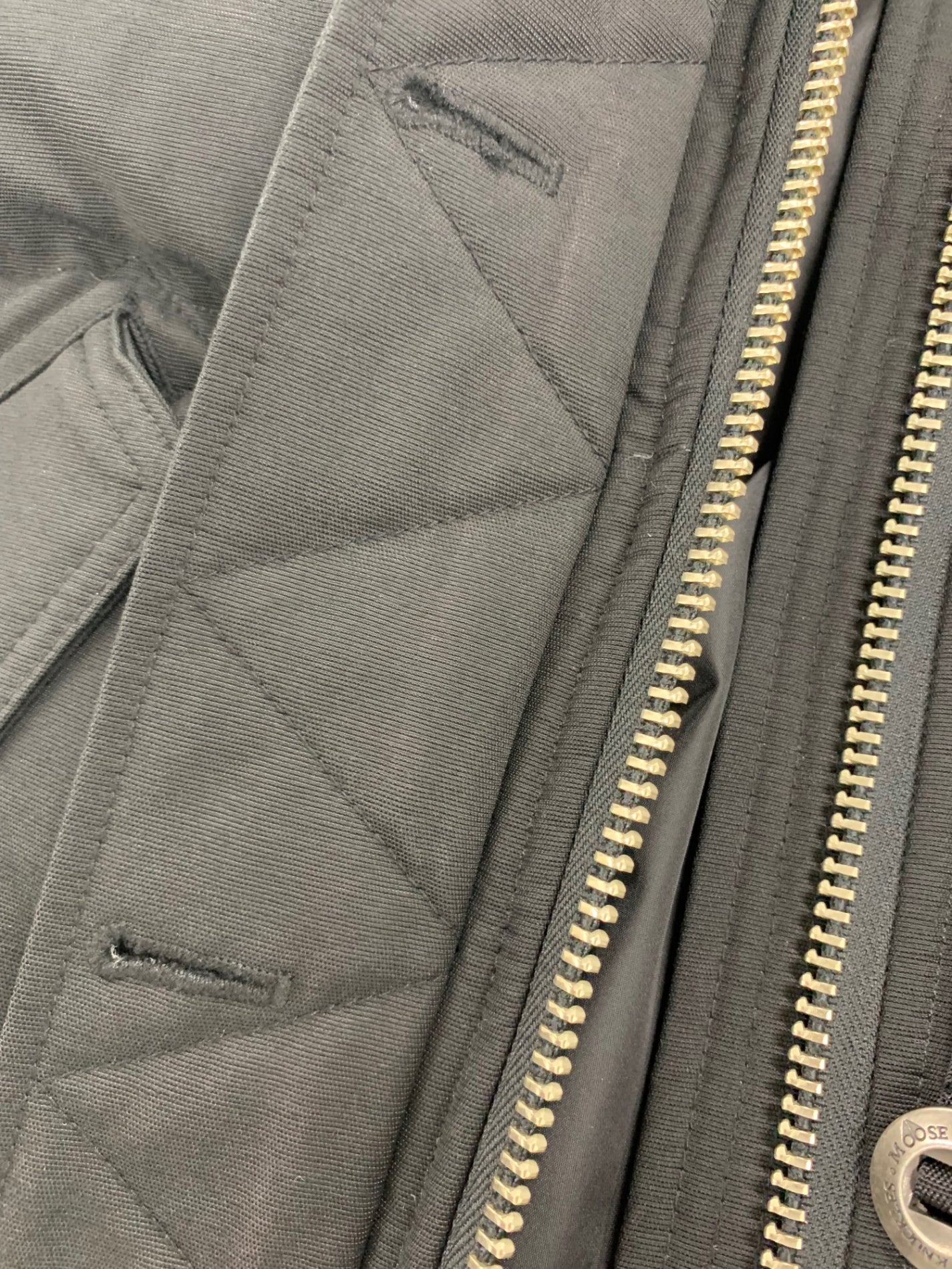 ムースナックルズ MK2229L3Q ダウンジャケット S ブラック ファーフード IT34F63DDNYG