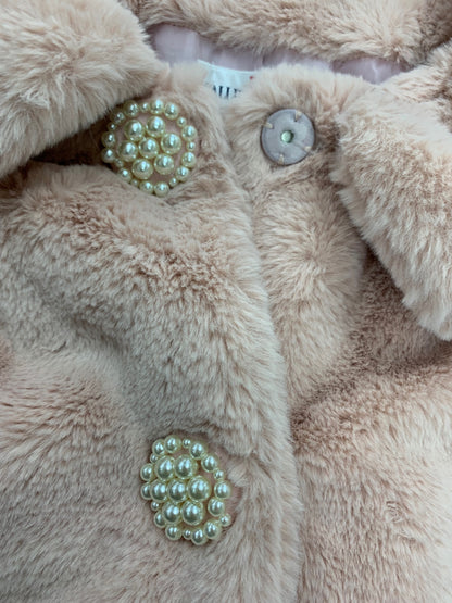 ギャラリービスコンティ 1383381 ショートコート 2 ピンク フェイクファー パールボタン ITWJBD4JWDH8