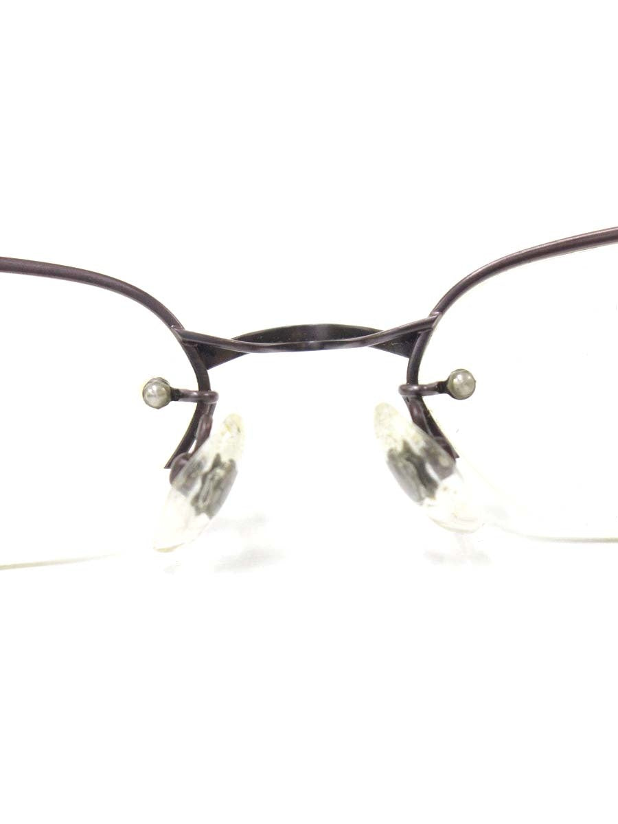 フォーナインズ O-11T メガネ ブラウン メタルフレーム ハーフリム オーバル IT8G8XJPJNM8 【SALE】