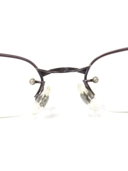 フォーナインズ O-11T メガネ ブラウン メタルフレーム ハーフリム オーバル IT8G8XJPJNM8 【SALE】