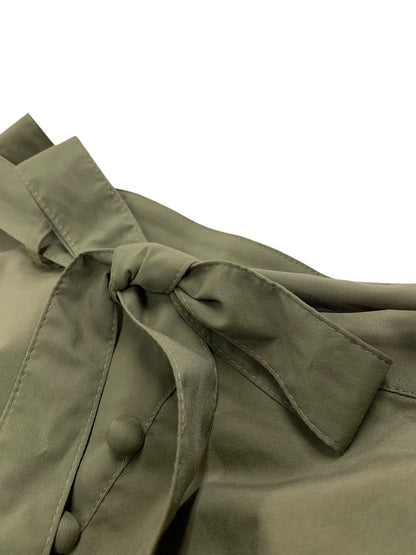 エムズグレイシー 117102 スカート 38 カーキ フレア ベルト付き IT3T1NEDTEG6