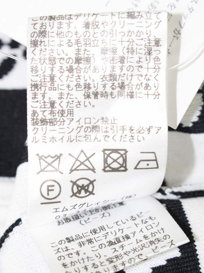 エムズグレイシー Monogram Cardigan 818529 カーディガン 40 ブラック ITDM5NOTY5IS