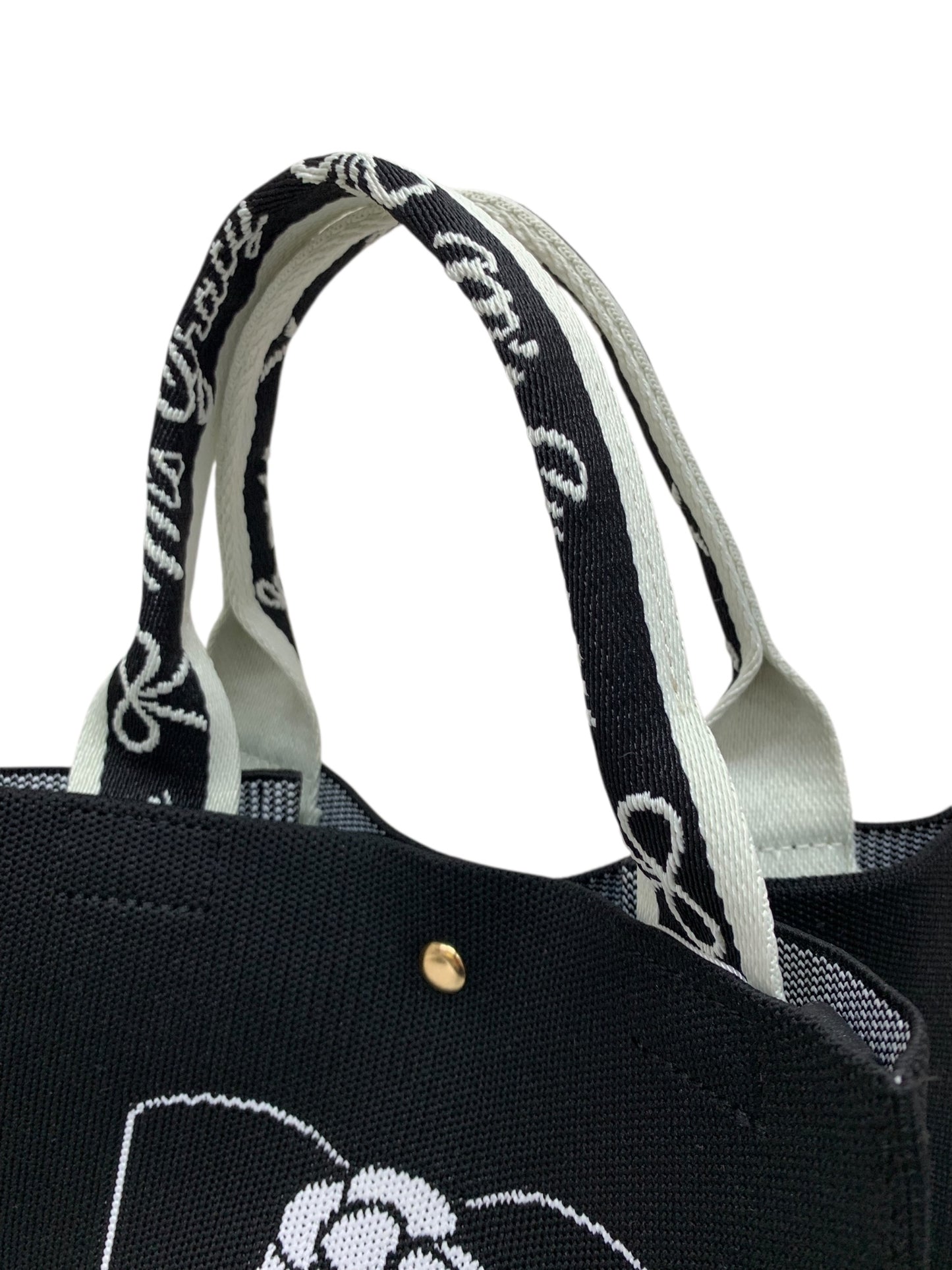 エムズグレイシー リボンコサージュ柄ニット 494523 トートバッグ ブラック ITT19FKBXFKG