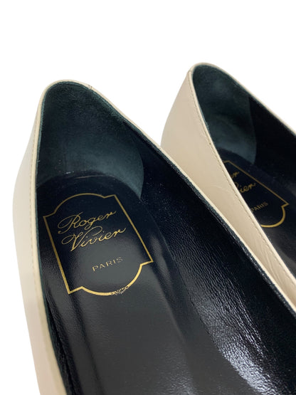 ロジェヴィヴィエ パンプス 36 アイボリー バレエフラットシューズ ラウンドトゥ IT7ZU1ALI5VS