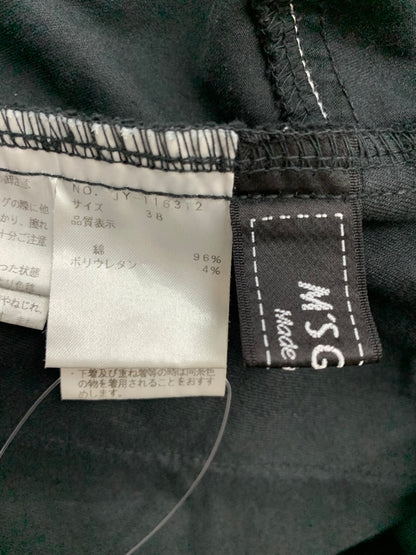 エムズグレイシー 116312 オーバーオール サロペット 38 ブラック ラインストーンボタン 刺繍 IT98VU5716Y8